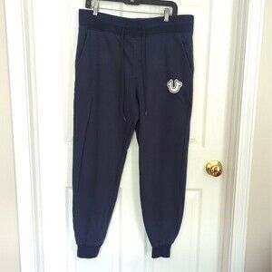 True Religion Size Large Navy Blue Jogger Sweatpants